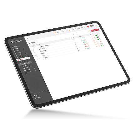 Ordering tablet preview