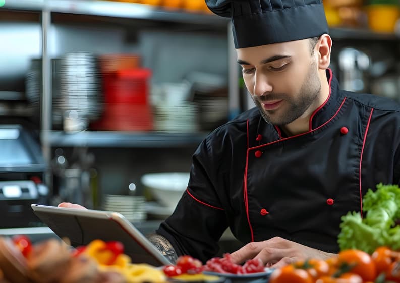 person seeing dine apple kitchen software