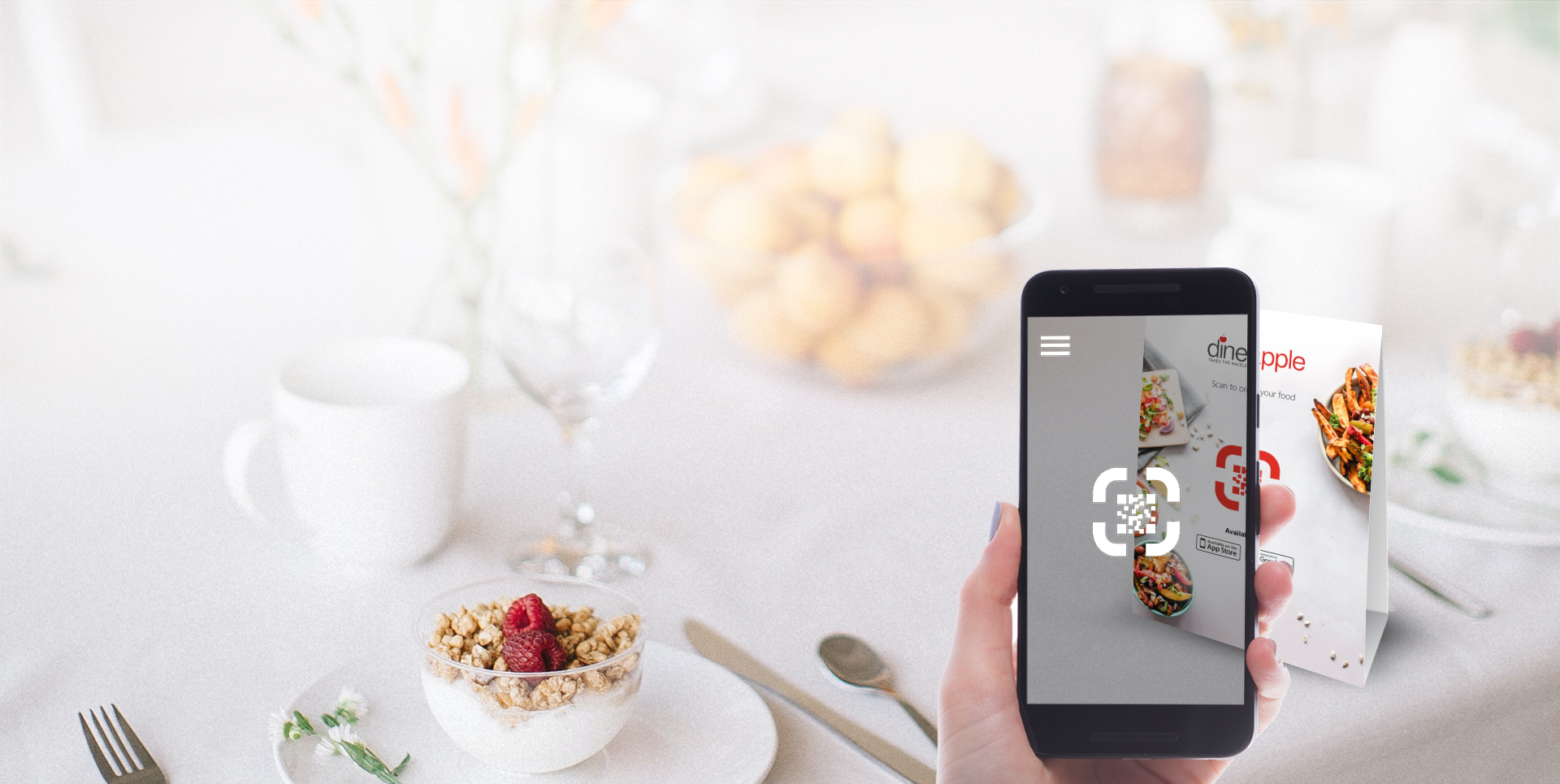 Give customers the ability to view the restaurant's menu from their phone by scanning the QR code and place their order at the push of a button.